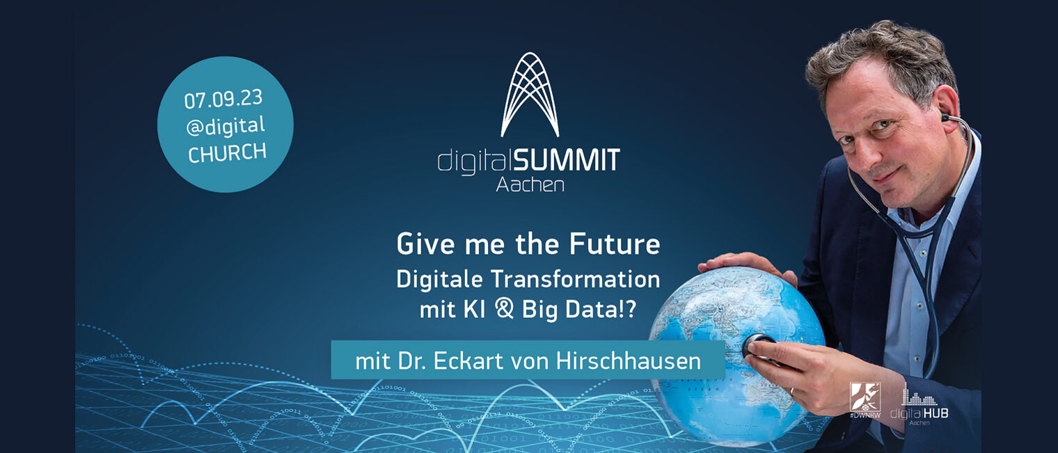 Freuen Sie sich auf die inspirierende Keynote „Gesunde Erde – Gesunde Menschen: Welche Rolle die Digitalisierung für eine enkeltaugliche Zukunft hat“ von Dr. Eckart von Hirschhausen.