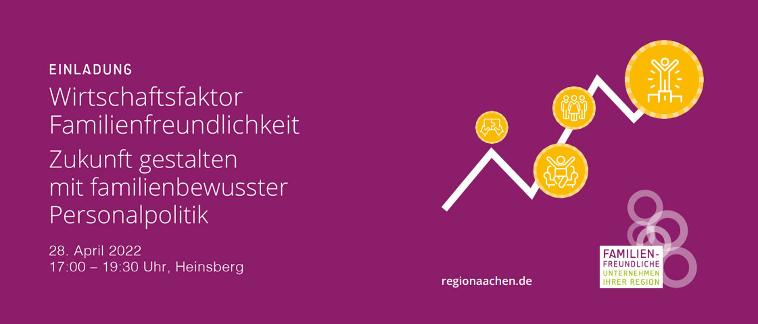Wie Sie mit familienbewusster Personalpolitik zukunftsfähig bleiben, erfahren Sie bei der Veranstaltung.