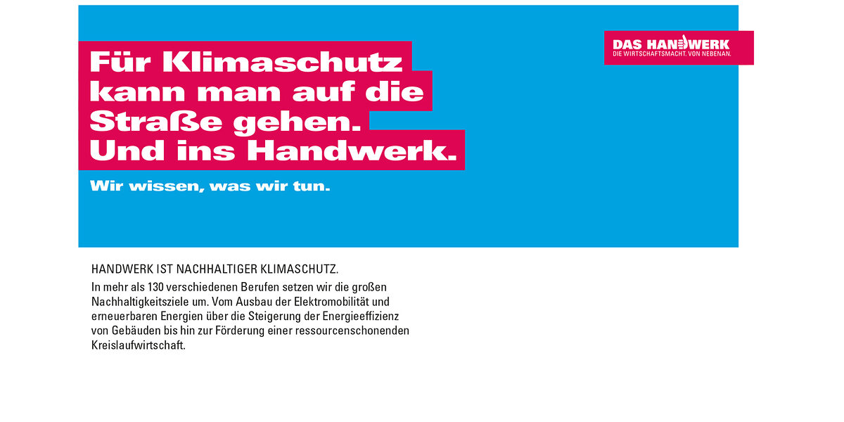 Klimaschutz und Handwerk Klimaschutz und Handwerk