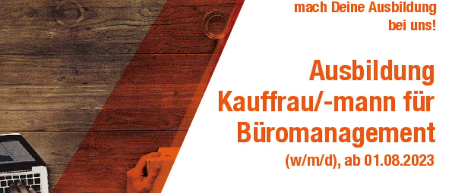 Stellenangebot Teaser Ausbildungsstelle Bueromanagement
