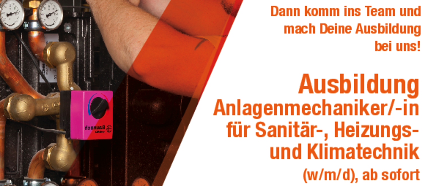 Stellenangebot Teaser Ausbildungsstelle SHK
