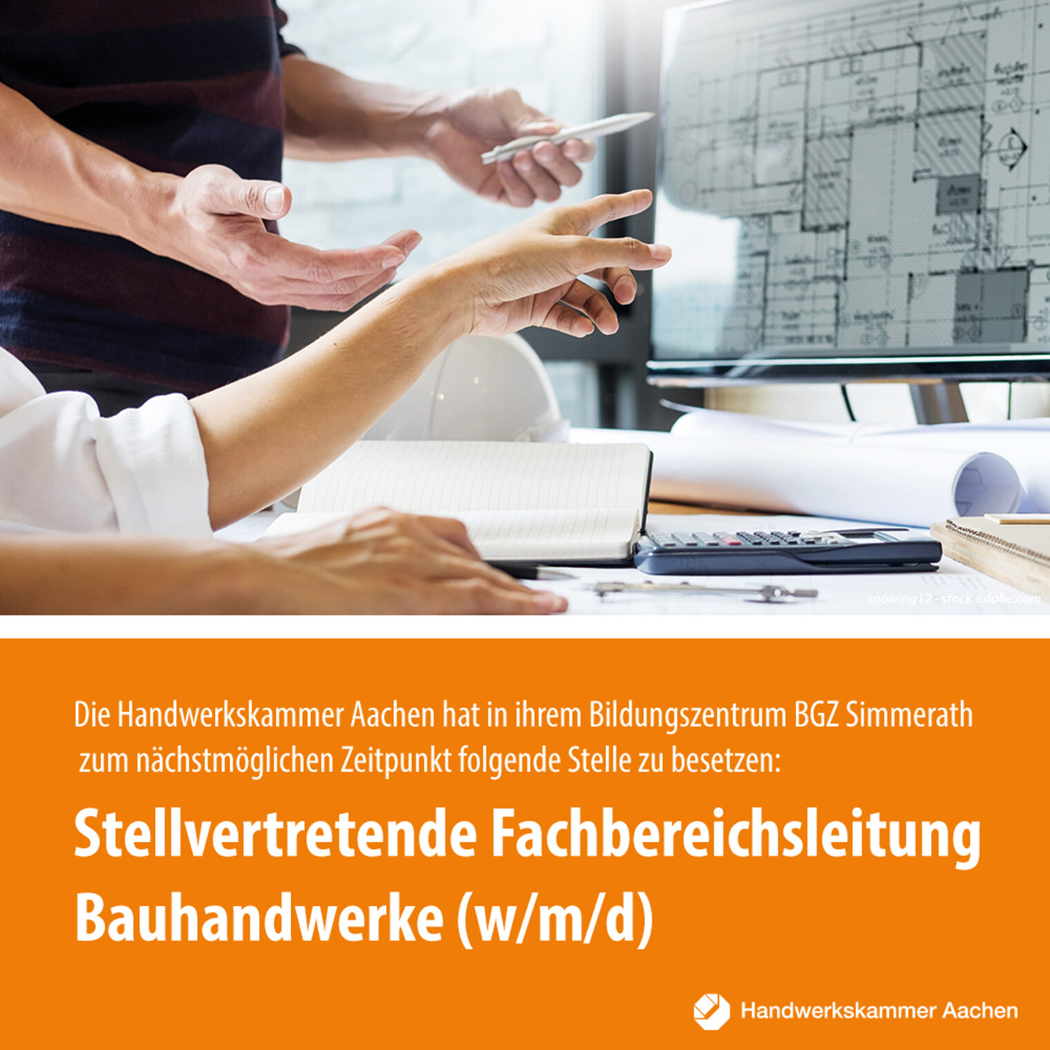 Stellvertretende Fachbereichsleitung Bauhandwerke und Ausbilder in Meistervorbereitungslehrgängen (w/m/d) 
