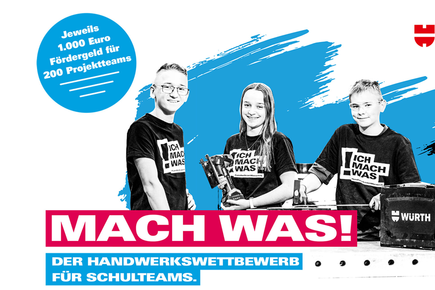 Aufruf zum Wettbewerb - MACH-WAS - mit 3 motivierten Jugendlichen und ihren Handwerksgerätschaften. Aufruf zum Wettbewerb - MACH-WAS - mit 3 motivierten Jugendlichen und ihren Handwerksgerätschaften.
