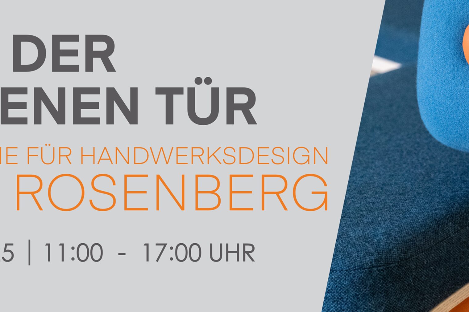 Flyer: Tag der offenen Tür an die Akademie für Handwerksdesign - Gut Rosenberg 15.11.2025