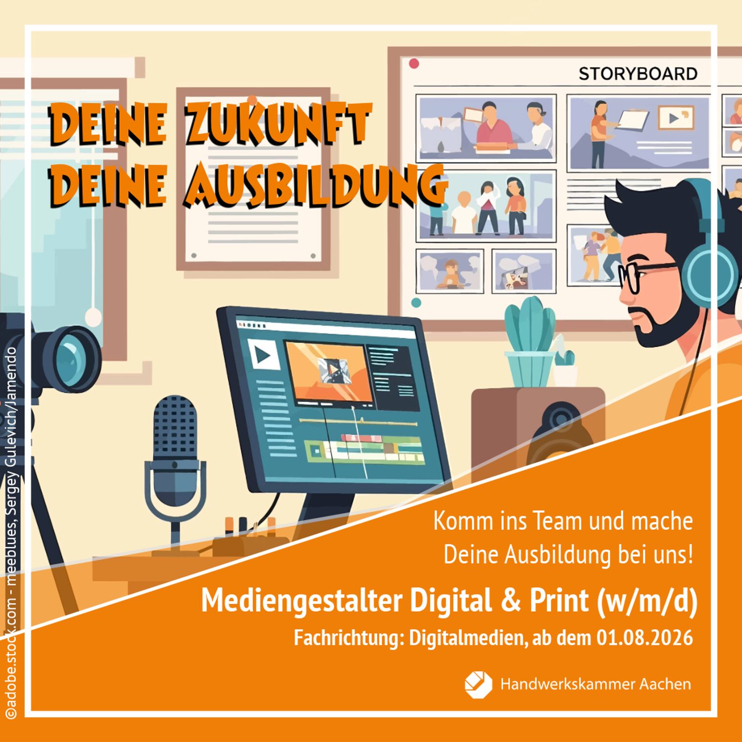 Stellenausschreibung: Ausbildung zum Mediengestalter Digital & Print (w/m/d) - Fachrichtung: Digitalmedien