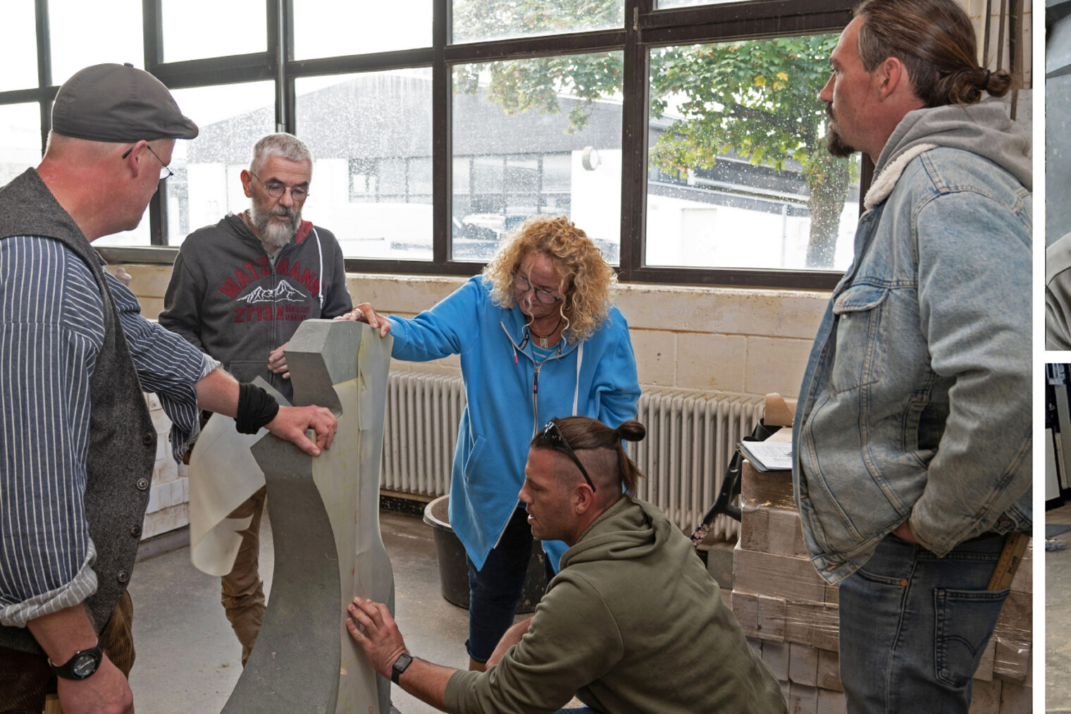 Jedes Objekt wurde konzentriert betrachtet und geprüft. Die Arbeit der Jury beim Landesentscheid der Deutschen Handwerksmeisterschaften in Simmerath.