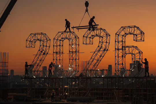 Baustelle für die Zahl - Jahr 2026