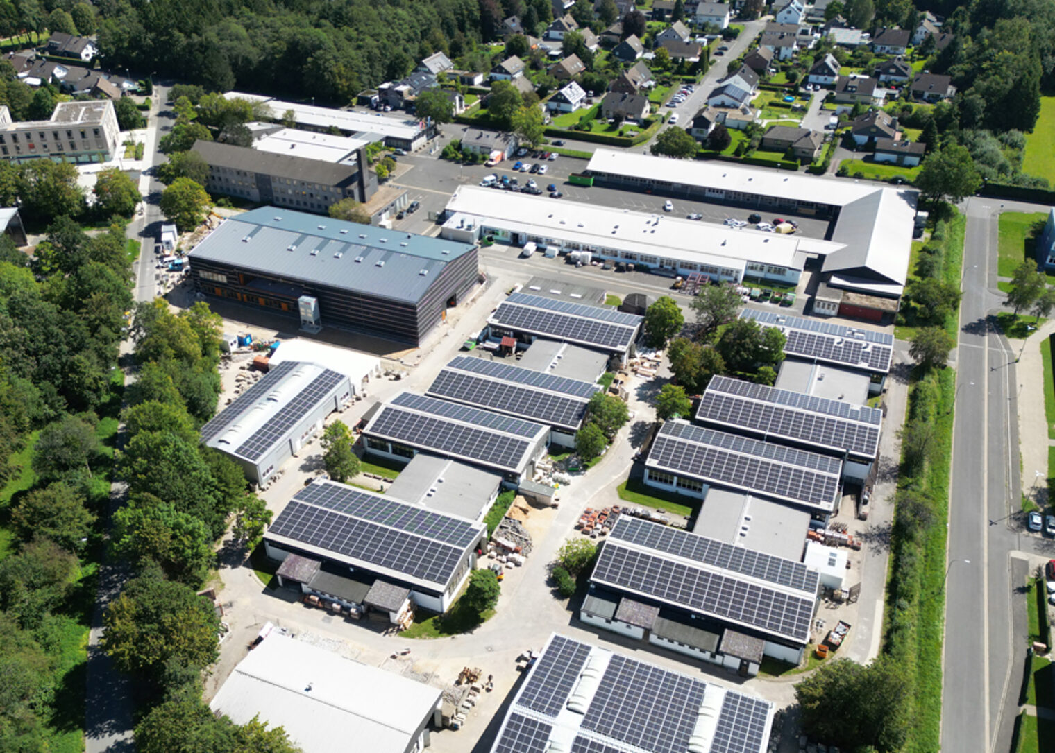 Bildungszentrum BGZ der Handwerkskammer Aachen aus der Vogelperspektive.