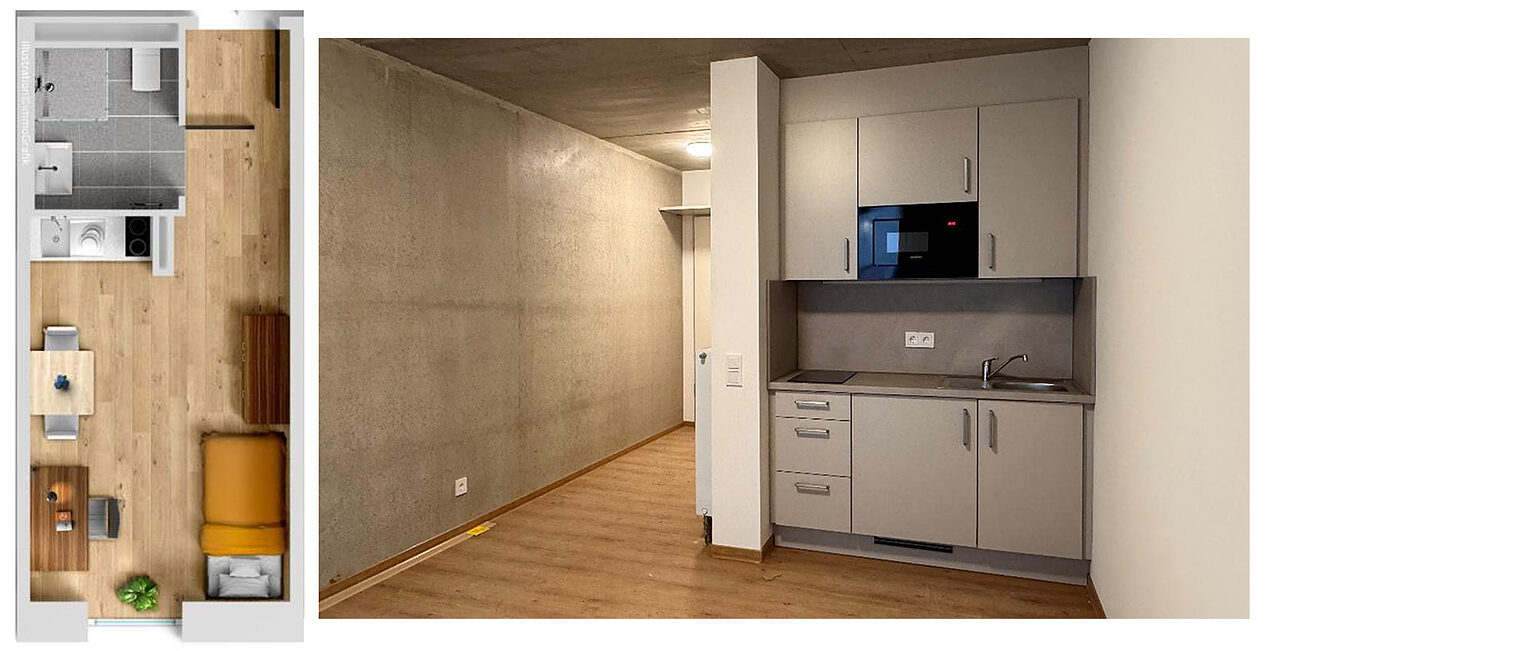 Apartments zu attraktiven Preisen für Studierende der RWTH und FH Aachen sowie für Azubis in der Erstausbildung der Städteregion Aachen