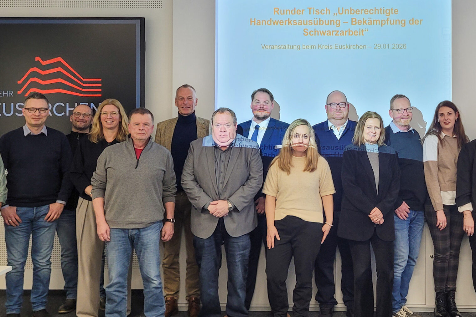 Auftaktsitzung zum Runden Tisch gegen Schwarzarbeit im Handwerk Ende Januar bei der Kreisverwaltung Euskirchen