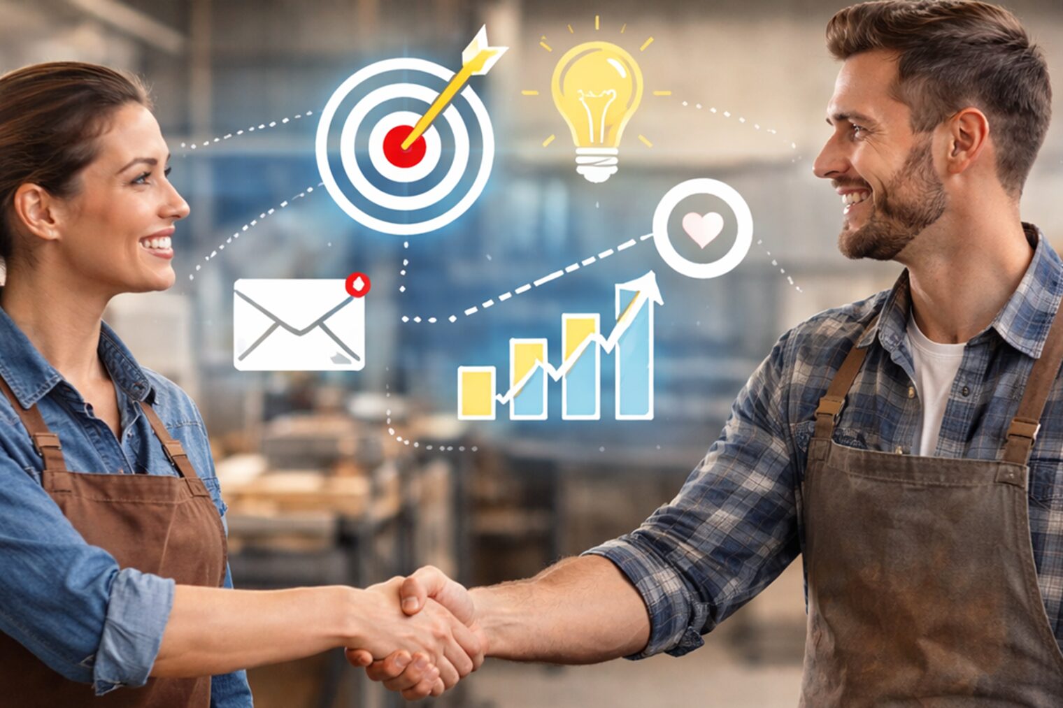 Zwei Personen schütteln sich die Hand - Übergabe/ Übernahme