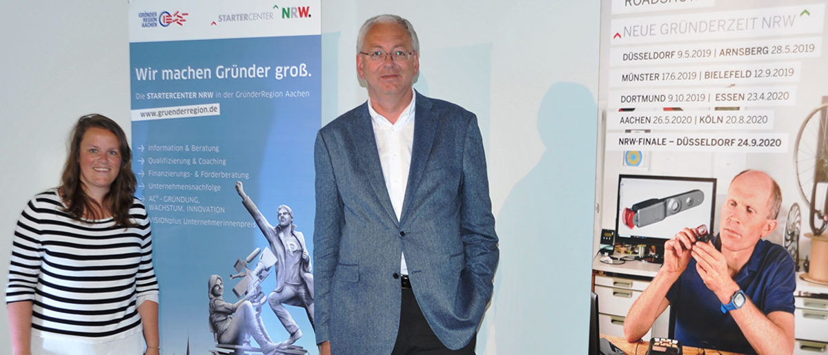 Sie kümmern sich um die Unternehmen in der Wirtschaftsregion Aachen: Christina Jansen von der GründerRegion und Kurt Krüger (Handwerkskammer Aachen). Sie kümmern sich um die Unternehmen in der Wirtschaftsregion Aachen: Christina Jansen von der GründerRegion und Kurt Krüger (Handwerkskammer Aachen).