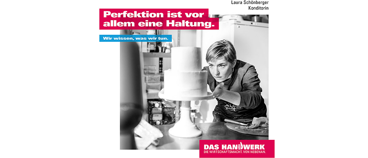 Seit dem 22. Januar sind die neuen vier Botschafter im Rahmen der bundesweiten Imagekampagne des Handwerks für einen Monat in TV-Spots sowie auf Motiven im Internet, auf Infoscreens und auf Großplakaten und Bussen zu sehen. Ergänzend bieten Mini-Dokus auf YouTube einen tieferen Einblick in den Arbeitsalltag der Botschafter. Seit dem 22. Januar sind die neuen vier Botschafter im Rahmen der bundesweiten Imagekampagne des Handwerks für einen Monat in TV-Spots sowie auf Motiven im Internet, auf Infoscreens und auf Großplakaten und Bussen zu sehen. Ergänzend bieten Mini-Dokus auf YouTube einen tieferen Einblick in den Arbeitsalltag der Botschafter.
